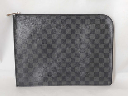 LOUIS VUITTON Damier Graphite Clutch Bag Damier Graphite Clutch Bag