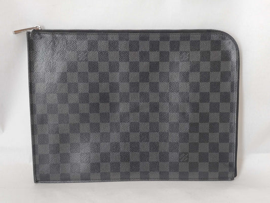 LOUIS VUITTON Damier Graphite Clutch Bag Damier Graphite Clutch Bag