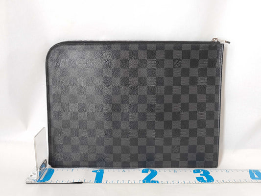 LOUIS VUITTON Damier Graphite Clutch Bag Damier Graphite Clutch Bag