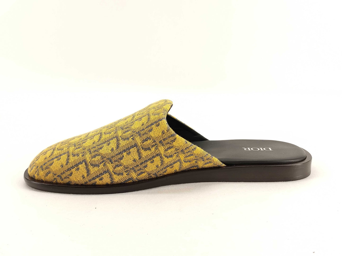 Dior Trotter Mule Sandals Oblique Canvas Yellow #41 Sandals