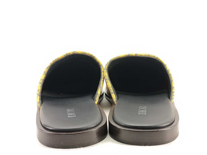 Dior Trotter Mule Sandals Oblique Canvas Yellow #41 Sandals