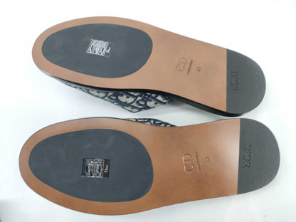 Dior Trotter Mule Sandals Oblique Canvas Navy #41 Sandals