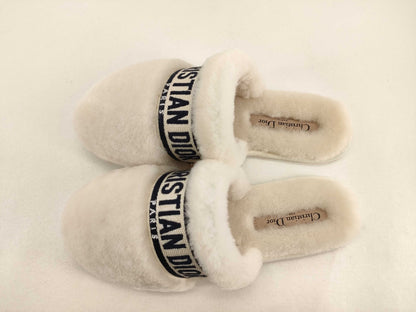 Dior Sandals Logo Mouton White #35 Sandals