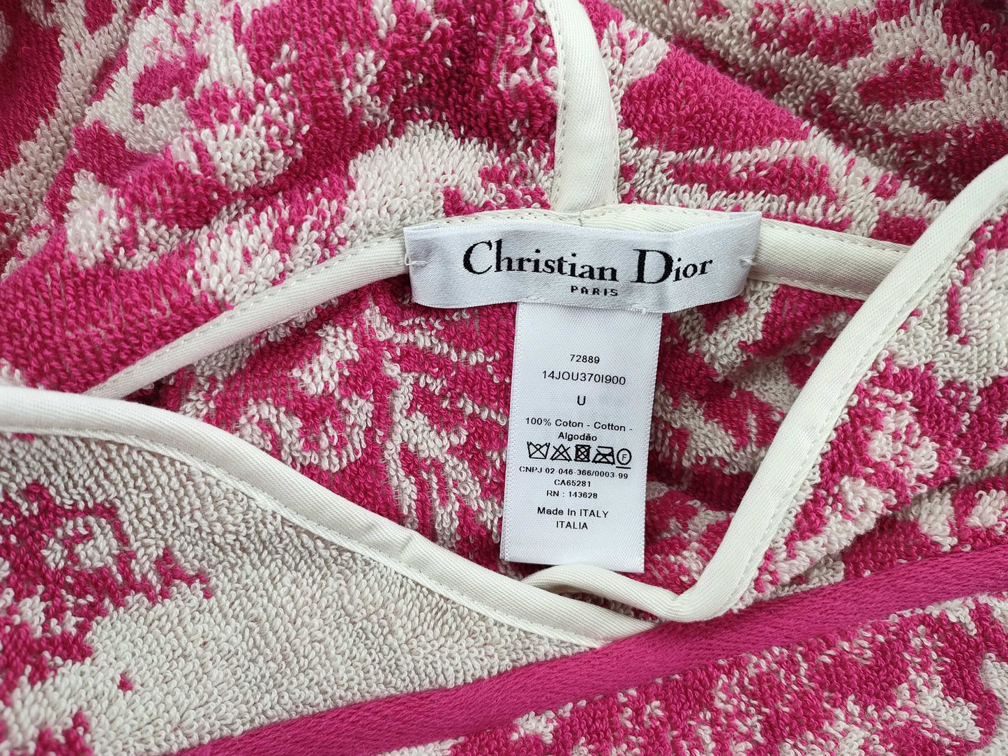Dior Towel Poncho Pink Poncho