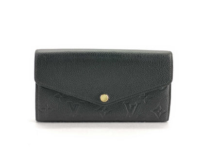 LOUIS VUITTON Monogram Unplanted Portefeuille Sara Monogram Unplanted Black M61182 CA4198 Initials Wallet