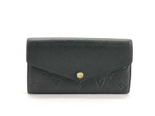 LOUIS VUITTON Monogram Unplanted Portefeuille Sara Monogram Unplanted Black M61182 CA4198 Initials Wallet