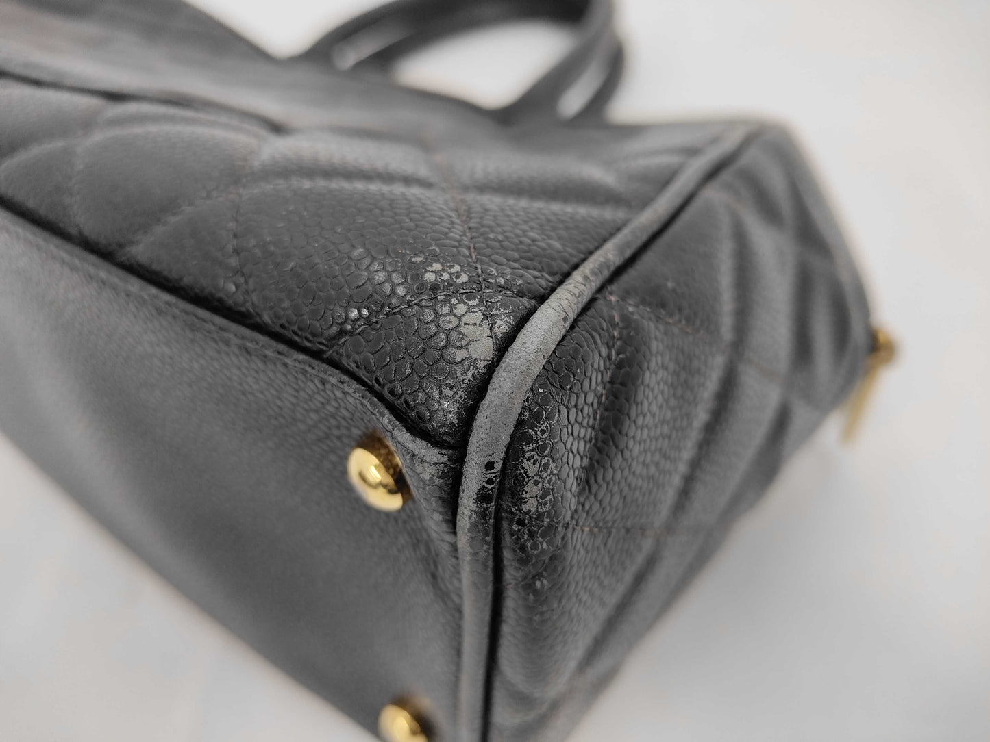 CHANEL Matlasse Boston Bag Caviar Skin Boston Bag