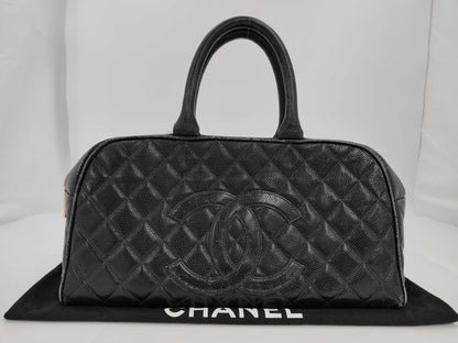 CHANEL Matlasse Boston Bag Caviar Skin Boston Bag