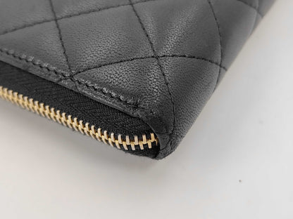 CHANEL Matlasse Round Zipper Long Wallet Wallet