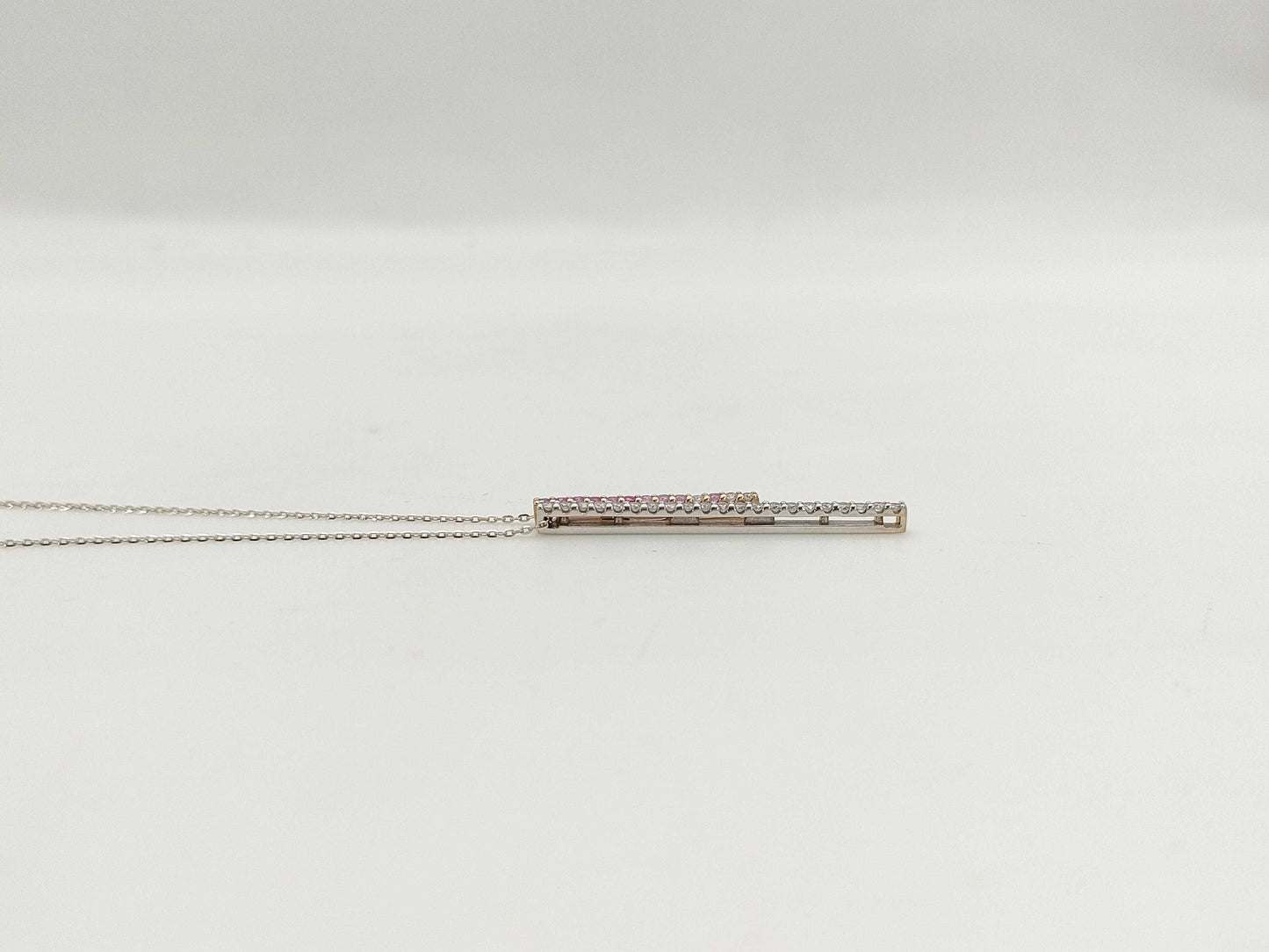 Ponte Vecchio S0.08ct D0.02/0.18ct K18 3.1g Necklace 