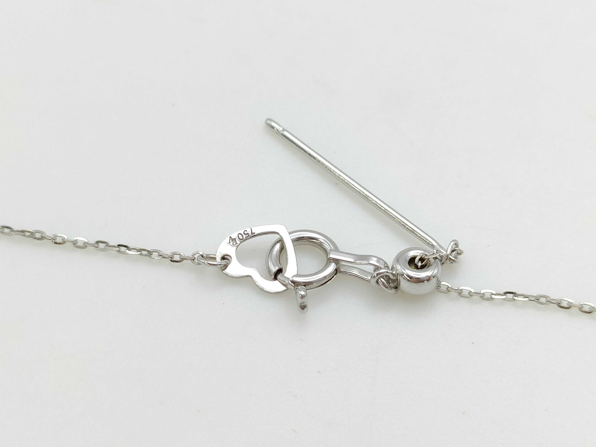 Ponte Vecchio S0.08ct D0.02/0.18ct K18 3.1g Necklace 