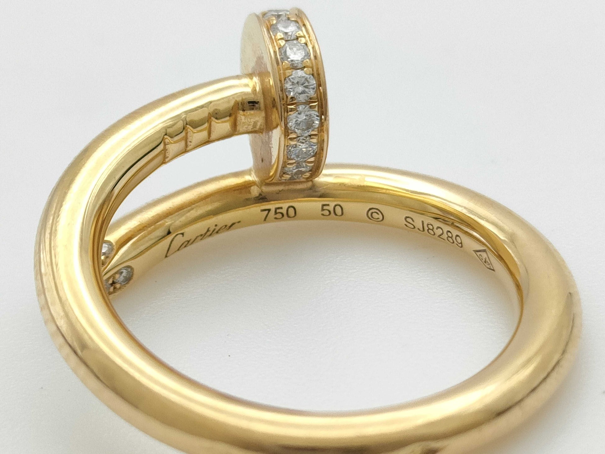 Cartier Juste un Clou Classic Model #50 Diamond 750 6.5g Ring 