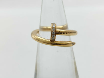 Cartier Juste un Clou Classic Model #50 Diamond 750 6.5g Ring 