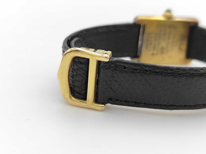 Cartier Vermeil Mast Tank 164871 5057001 Quartz Trinity Dial Women's Watch
