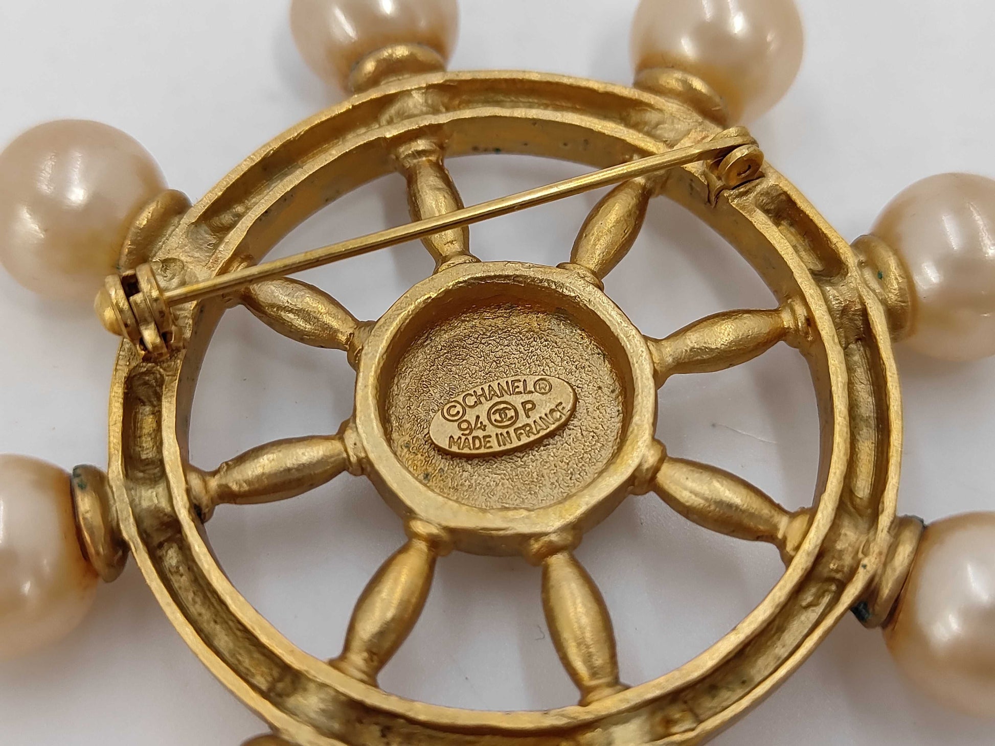 CHANEL Rudder Pearl Brooch 94P Brooch
