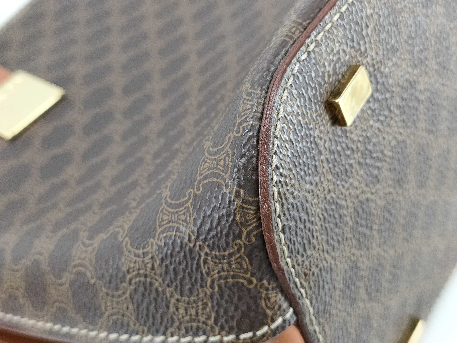 CELINE PVC Leather Macadam Handbag Handbag