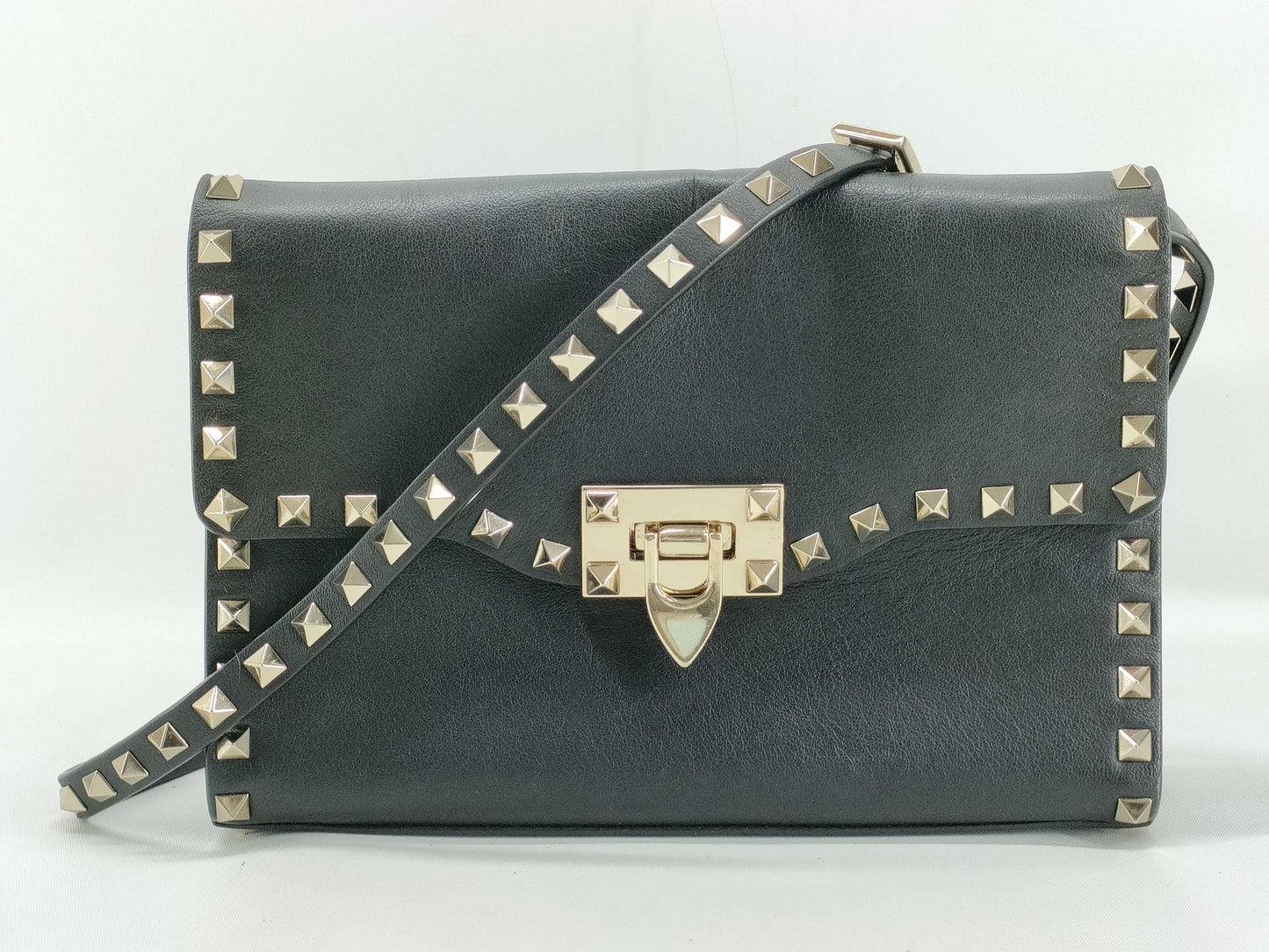 VALENTINO Garavani Studded Shoulder Bag Black Shoulder Bag