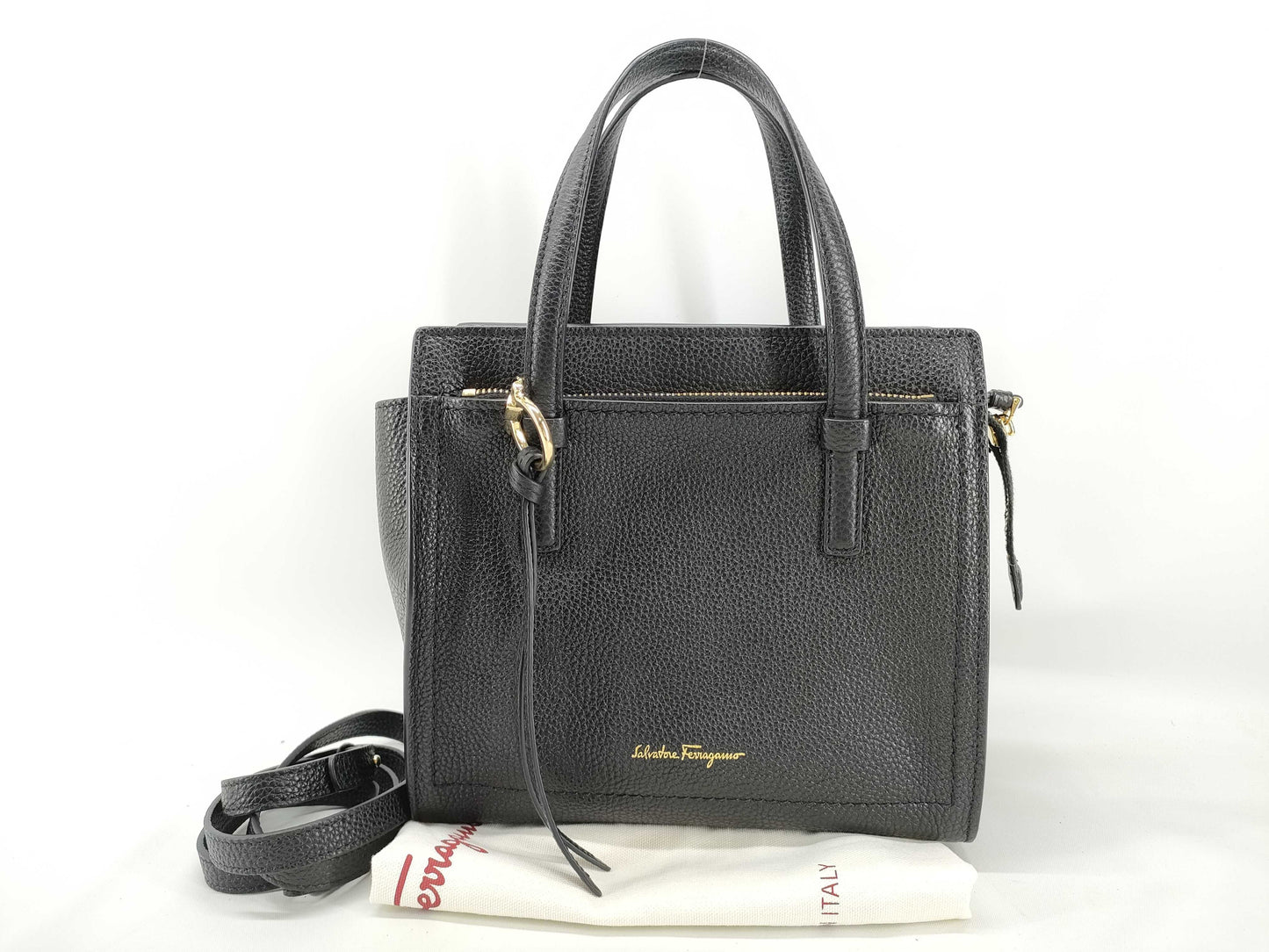Salvatore Ferragamo Gancini 2-Way Bag Accessories: Storage Bag Strap Handbag