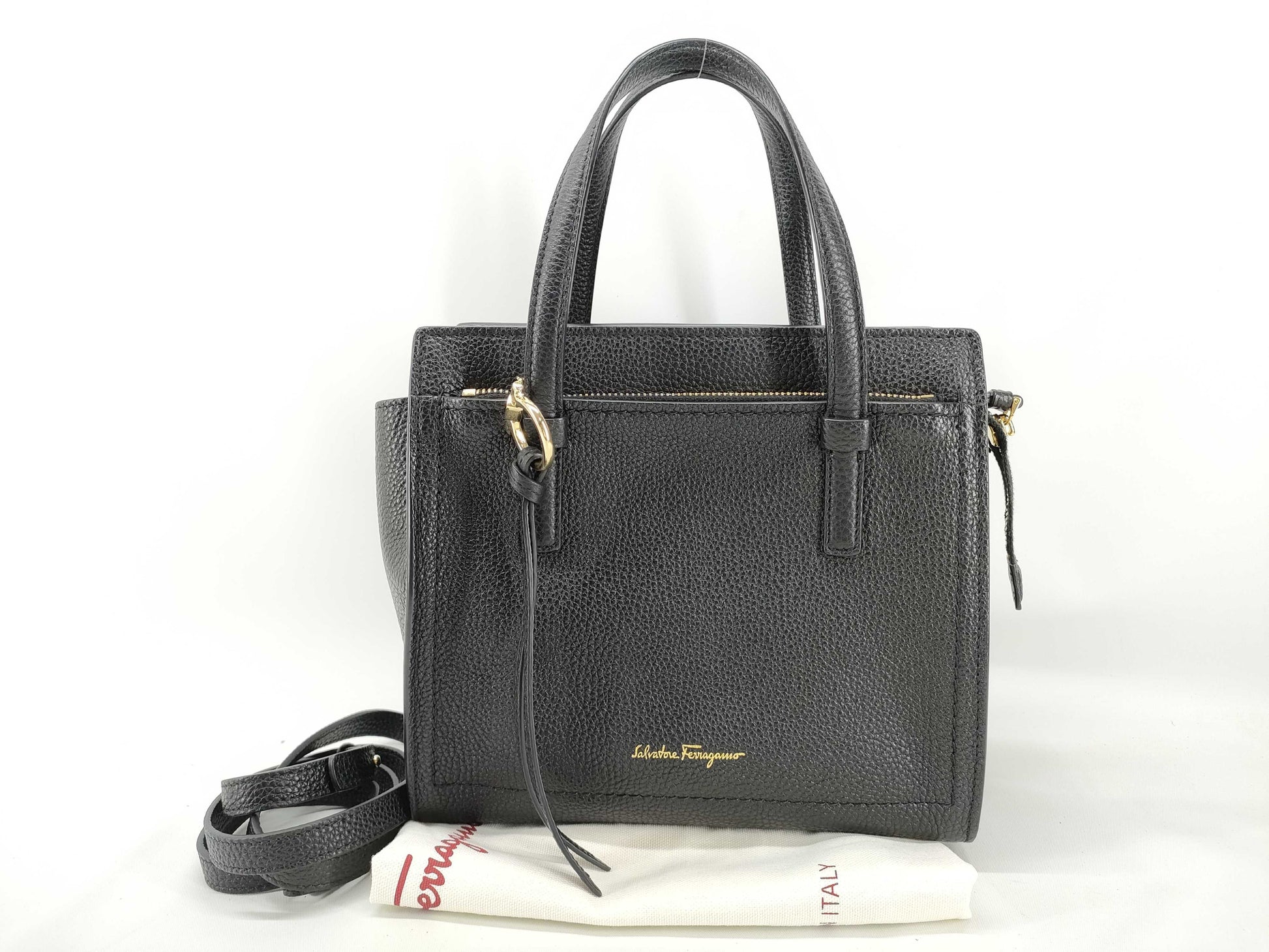 Salvatore Ferragamo Gancini 2-Way Bag Accessories: Storage Bag Strap Handbag