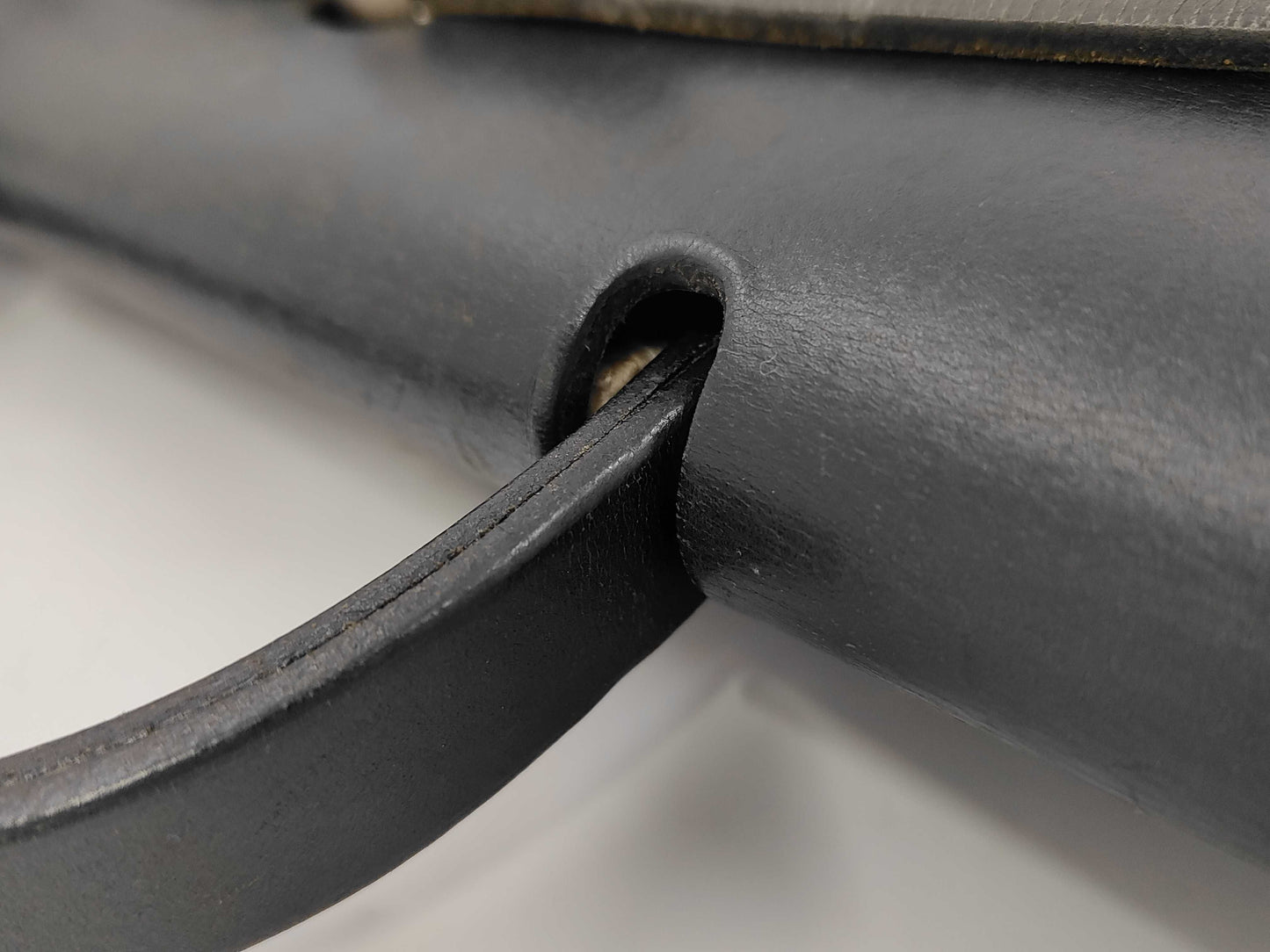 HERMES Ale Bag PM □D Engraving 2000 Toile Ash Toileau Officier Natural Black Accessories: Replacement Bag Cadena Key 2 Crochet Glove Holder Shoulder Bag