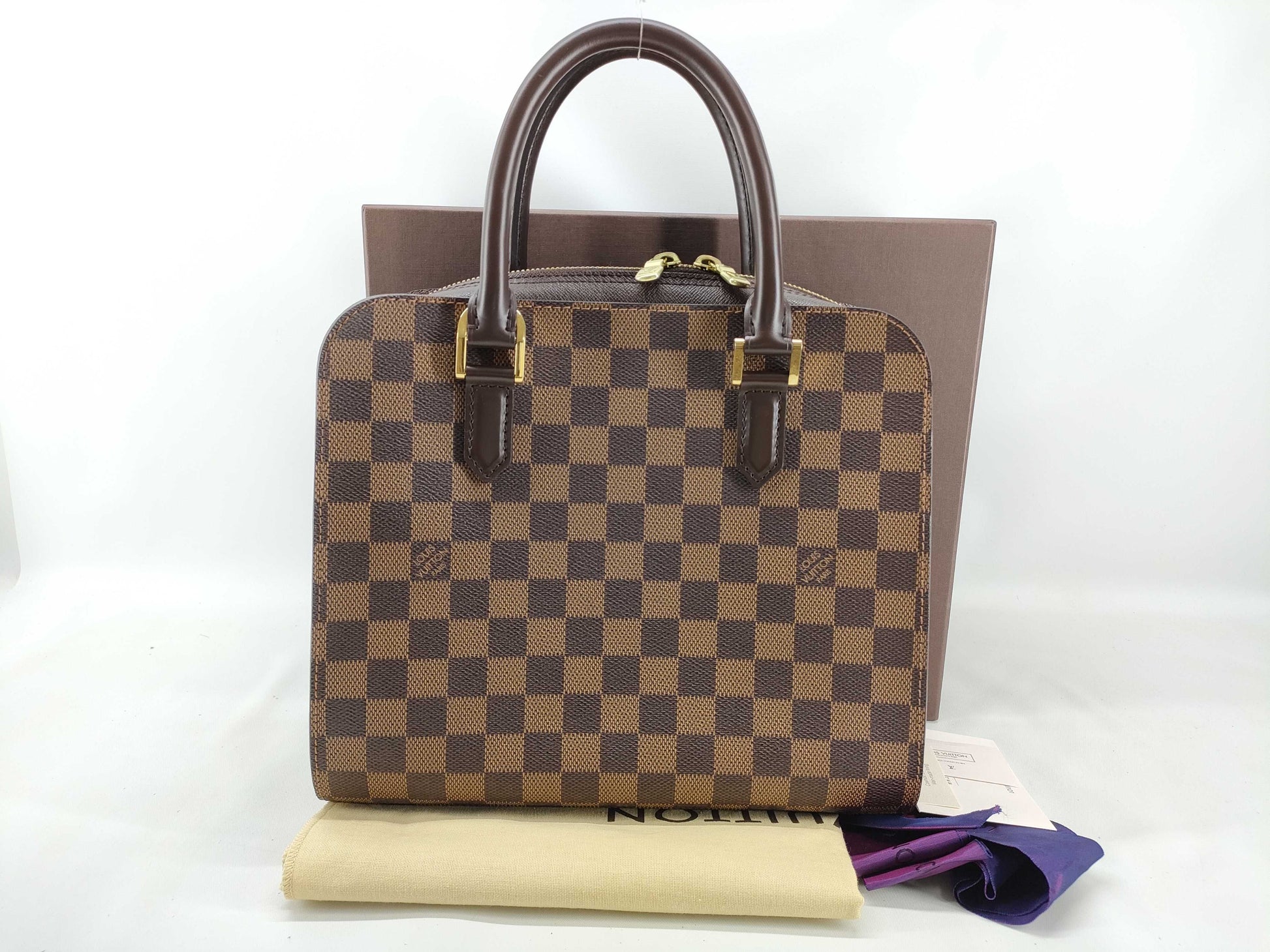 LOUIS VUITTON Damier Louis Vuitton Damier Triana N51155 Accessories: Box Storage Bag Handbag