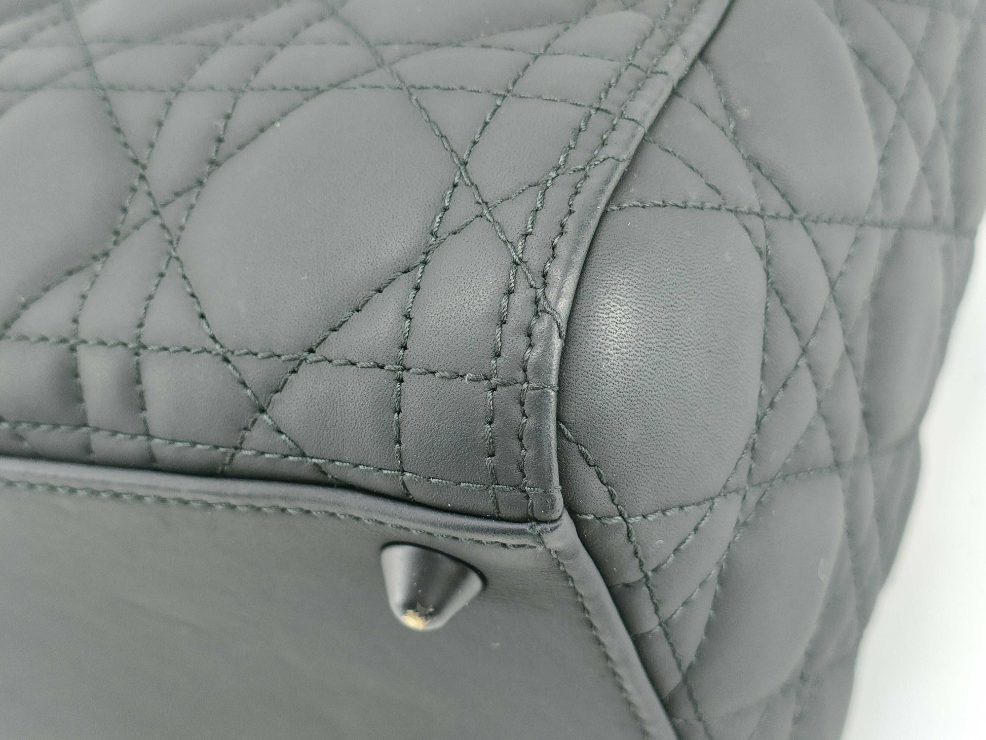 Dior Lady Dior Lady Dior Matte Black Handbag Lambskin Cannage Handbag