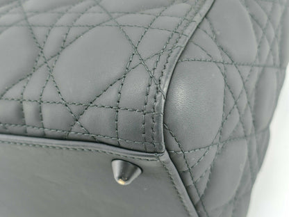 Dior Lady Dior Lady Dior Matte Black Handbag Lambskin Cannage Handbag