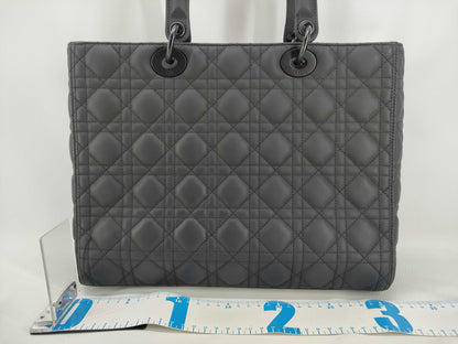 Dior Lady Dior Lady Dior Matte Black Handbag Lambskin Cannage Handbag