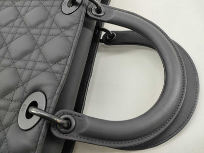 Dior Lady Dior Lady Dior Matte Black Handbag Lambskin Cannage Handbag