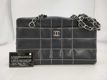 CHANEL Chocobar Chain Shoulder Bag