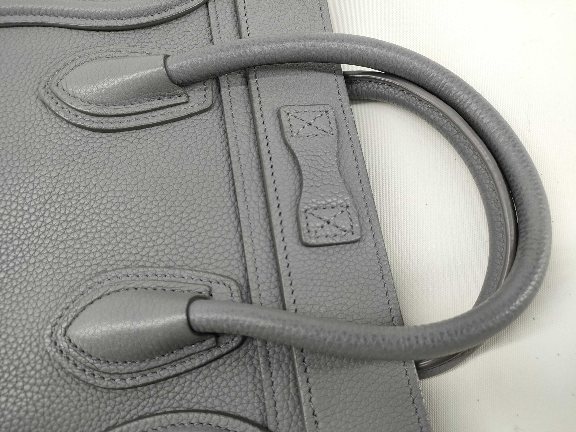 CELINE Luggage Nano Shopper Grey Accessories: Shoulder Strap Storage Bag Handbag