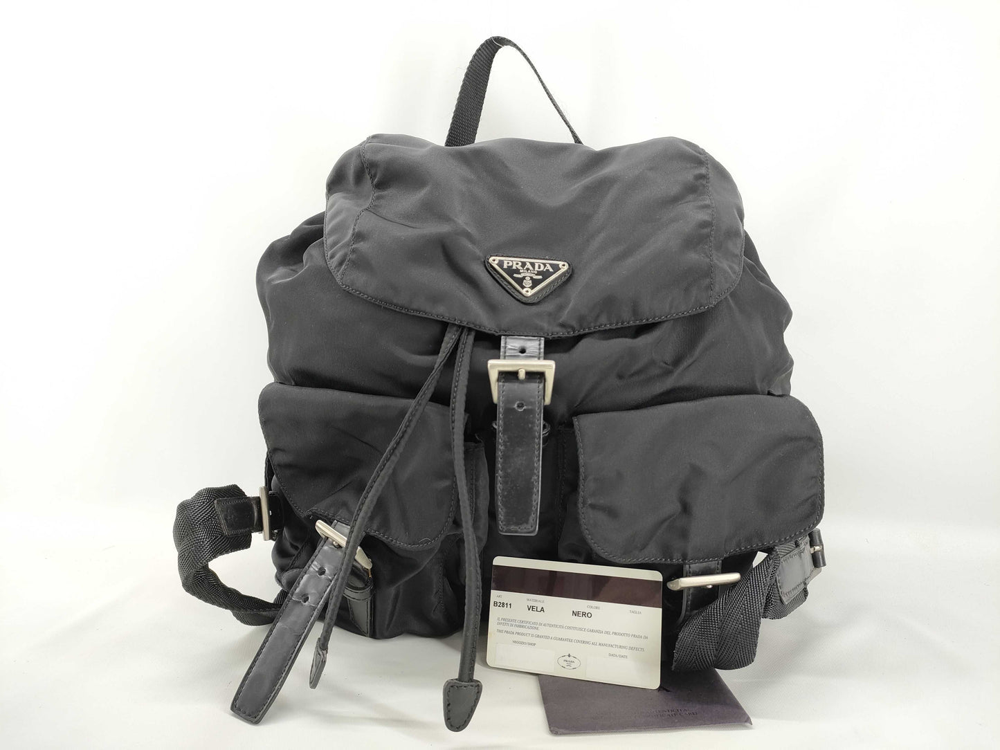 PRADA Nylon Prada Nylon Backpack B2811 Accessories: G Card Rucksack