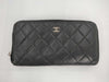 CHANEL Matelasse Round Zip Long Wallet, Lambskin, 15 Series