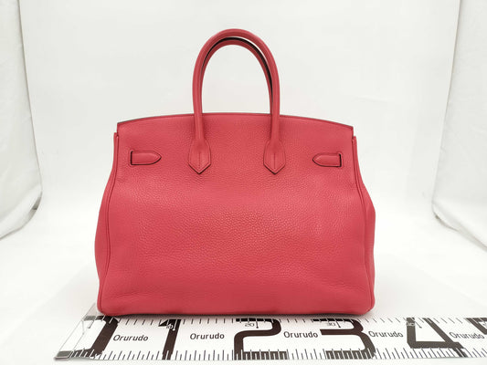 HERMES Birkin 35 Handbag with Cadena X-Engraved Handbag