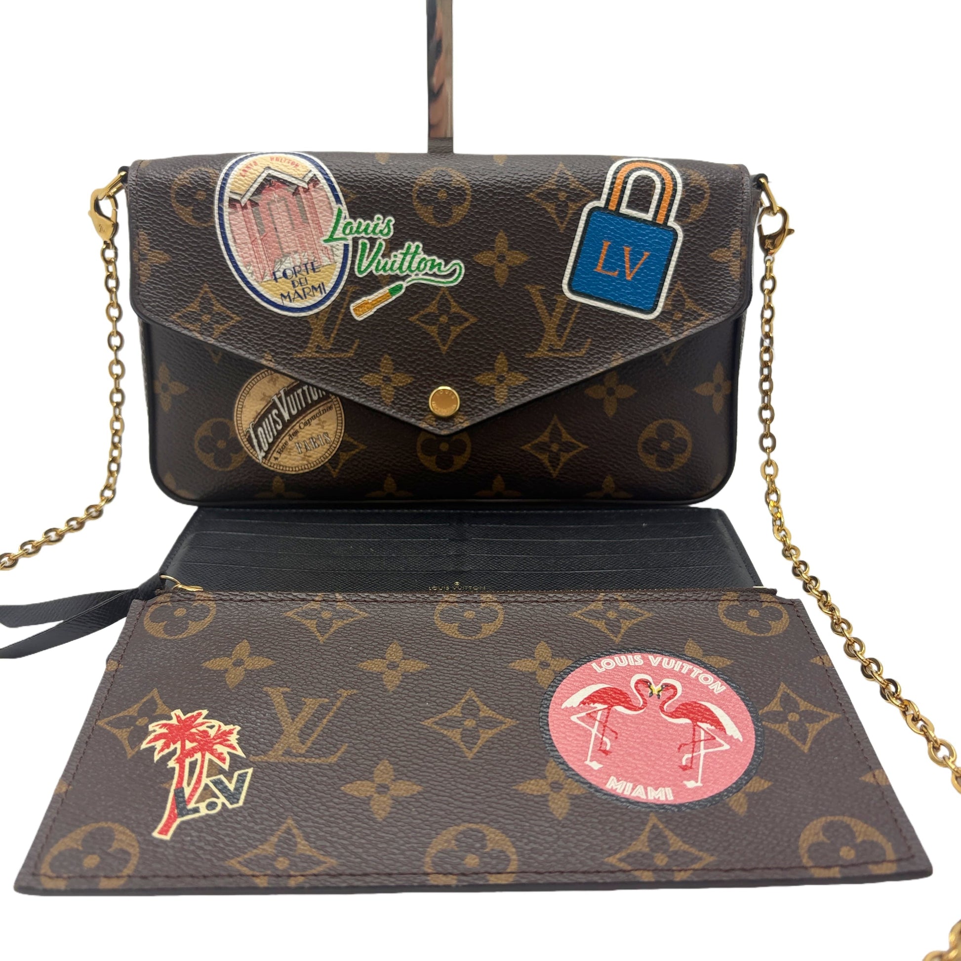 LOUIS VUITTON Louis Vuitton Monogram Pochette Felicity World Tour Edition Chain Shoulder Bag Shoulder Bag