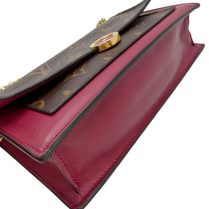 LOUIS VUITTON Louis Vuitton Monogram Portefeuille Flor Chain Wallet Shoulder Bag