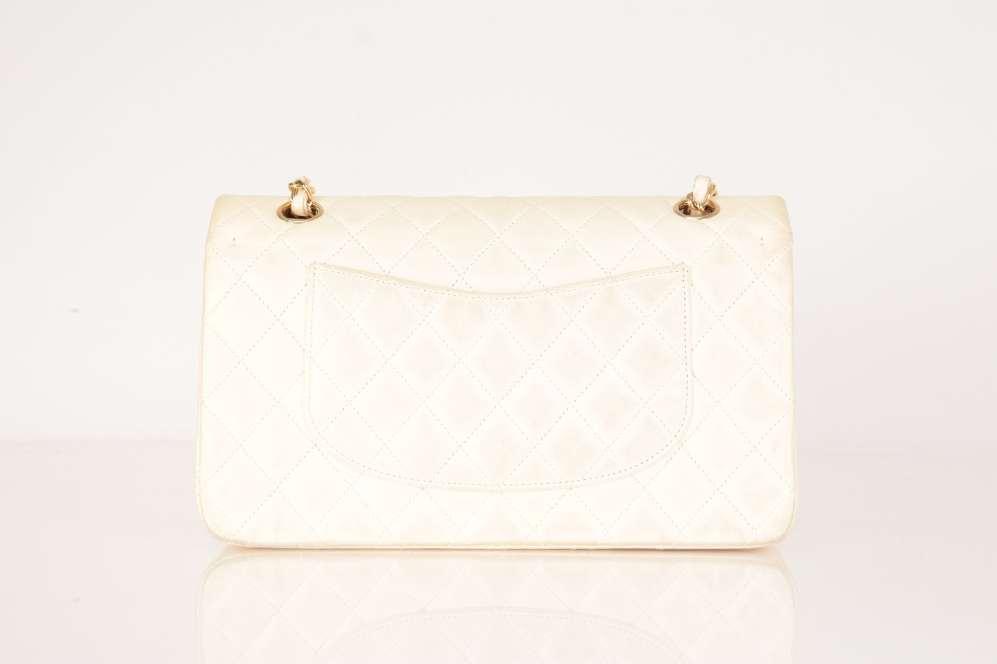 CHANEL W Flap 25 Ram Ivory 8th Series Shoulder Bag