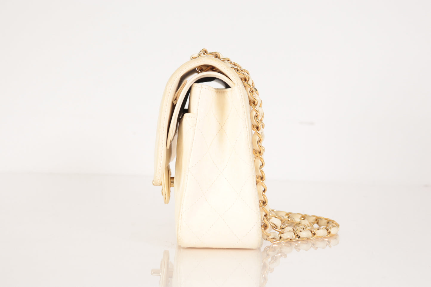 CHANEL W Flap 25 Ram Ivory 8th Series Shoulder Bag