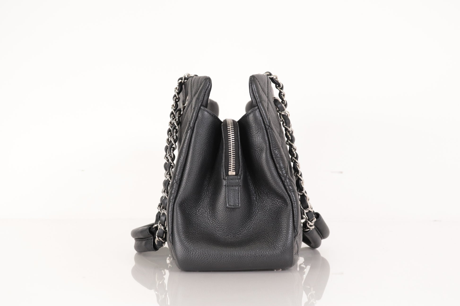 CHANEL Caviar Big Coco Chain Tote 14th Tote Bag