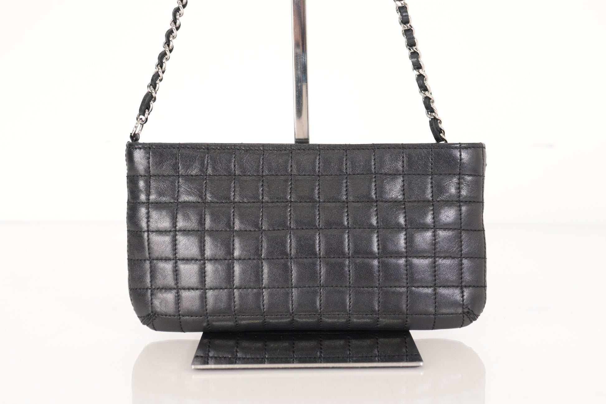 CHANEL Camellia Chocolate Bar Lamb Mini Chain Shoulder SV Hardware 10th Series Shoulder Bag