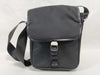 PRADA Nylon Nylon Black Triangle Logo Plate with White Tag Zipper: OPTI Shoulder Bag
