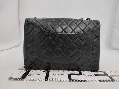 CHANEL Deca Matelasse 30 Shoulder Bag, Black, G Hardware