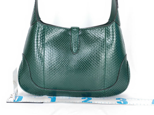 GUCCI Jackie Gucci Jackie Hobo Bag Python Shoulder Bag 550152 213317 Green Shoulder Bag