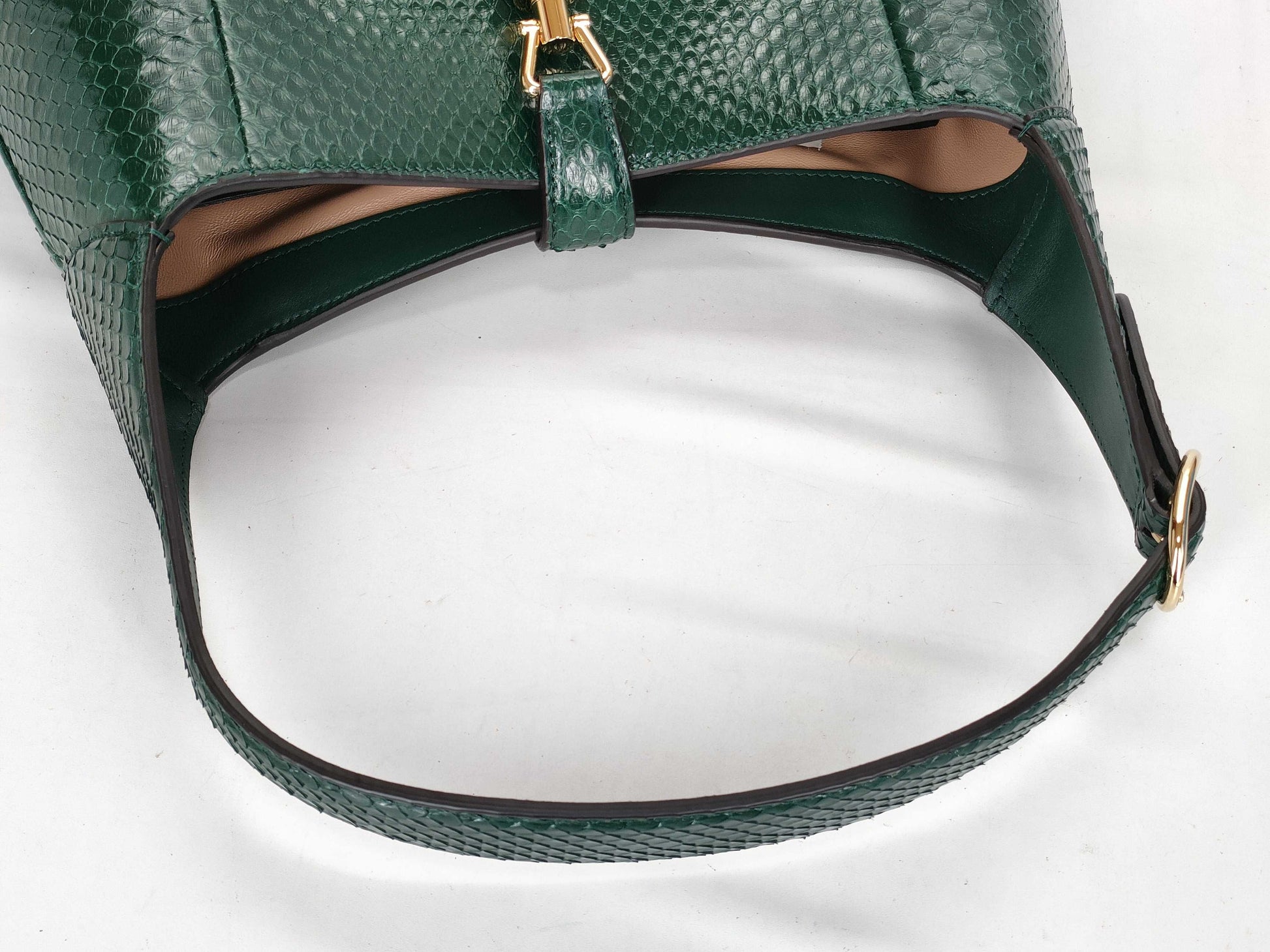 GUCCI Jackie Gucci Jackie Hobo Bag Python Shoulder Bag 550152 213317 Green Shoulder Bag