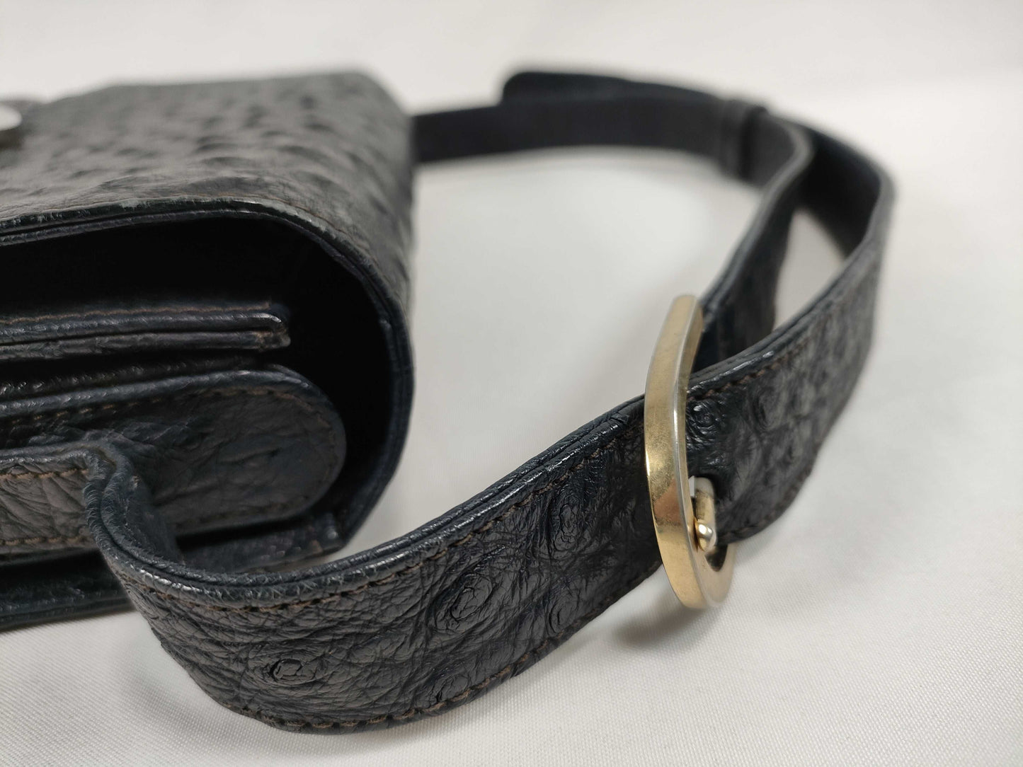 GUCCI GUCCI Shoulder Bag Ostrich Interlocking Shoulder Bag