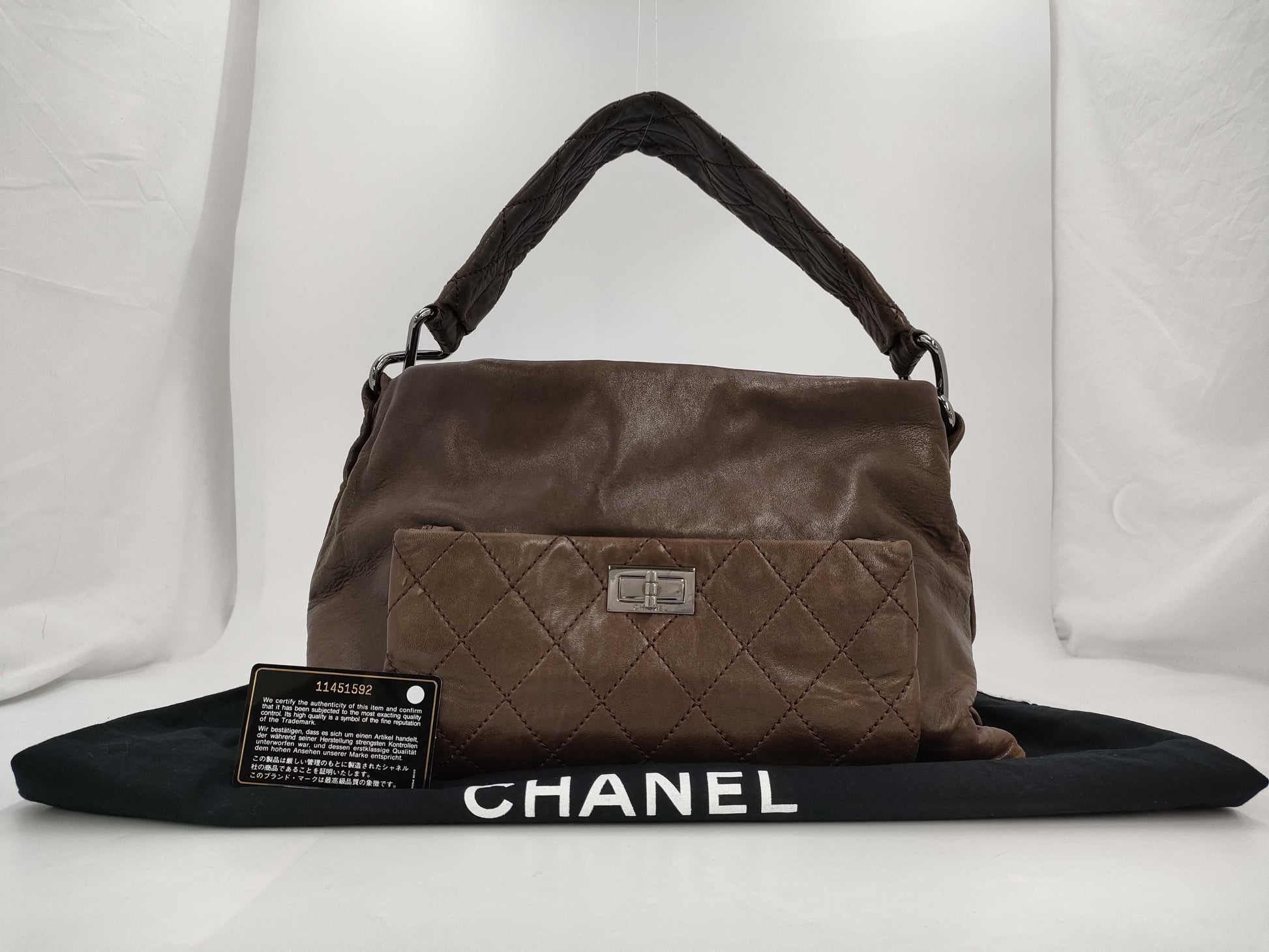 CHANEL Matelasse Lambskin 1st Series 8 Knot Hobo Bag Handbag