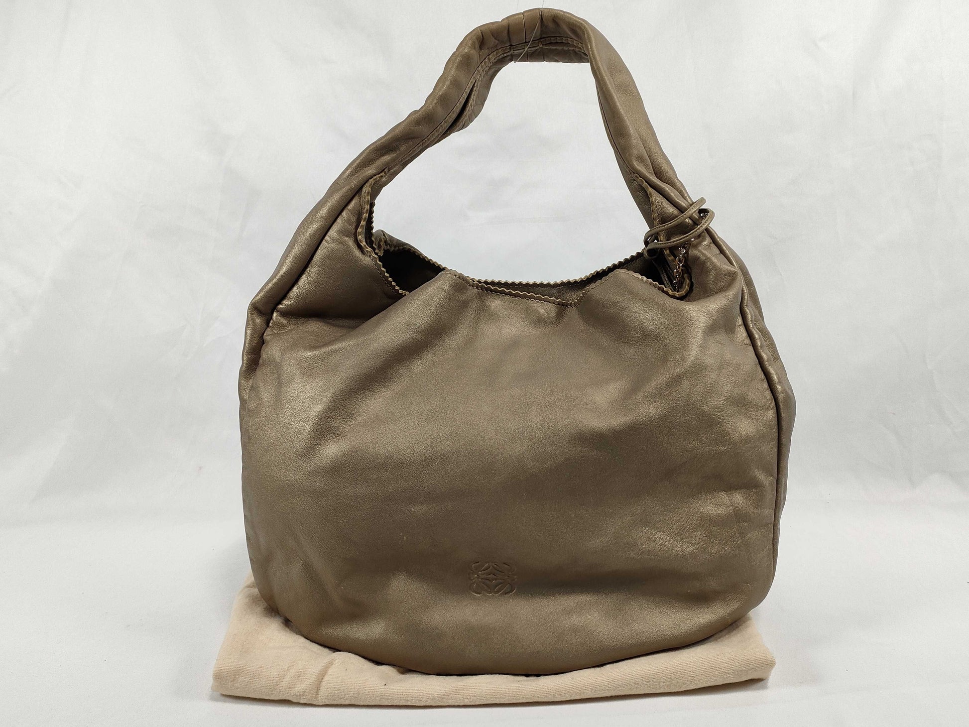 LOEWE Nappa Leather Hobo Bag Anagram Shoulder Bag