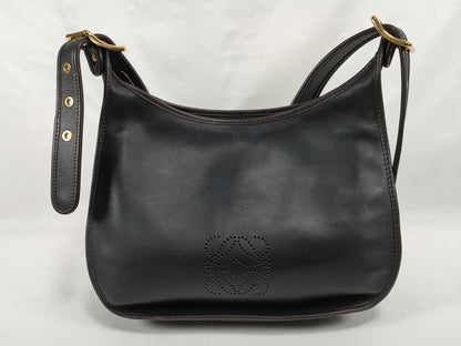 LOEWE Anagram Leather Shoulder Bag Black Shoulder Bag