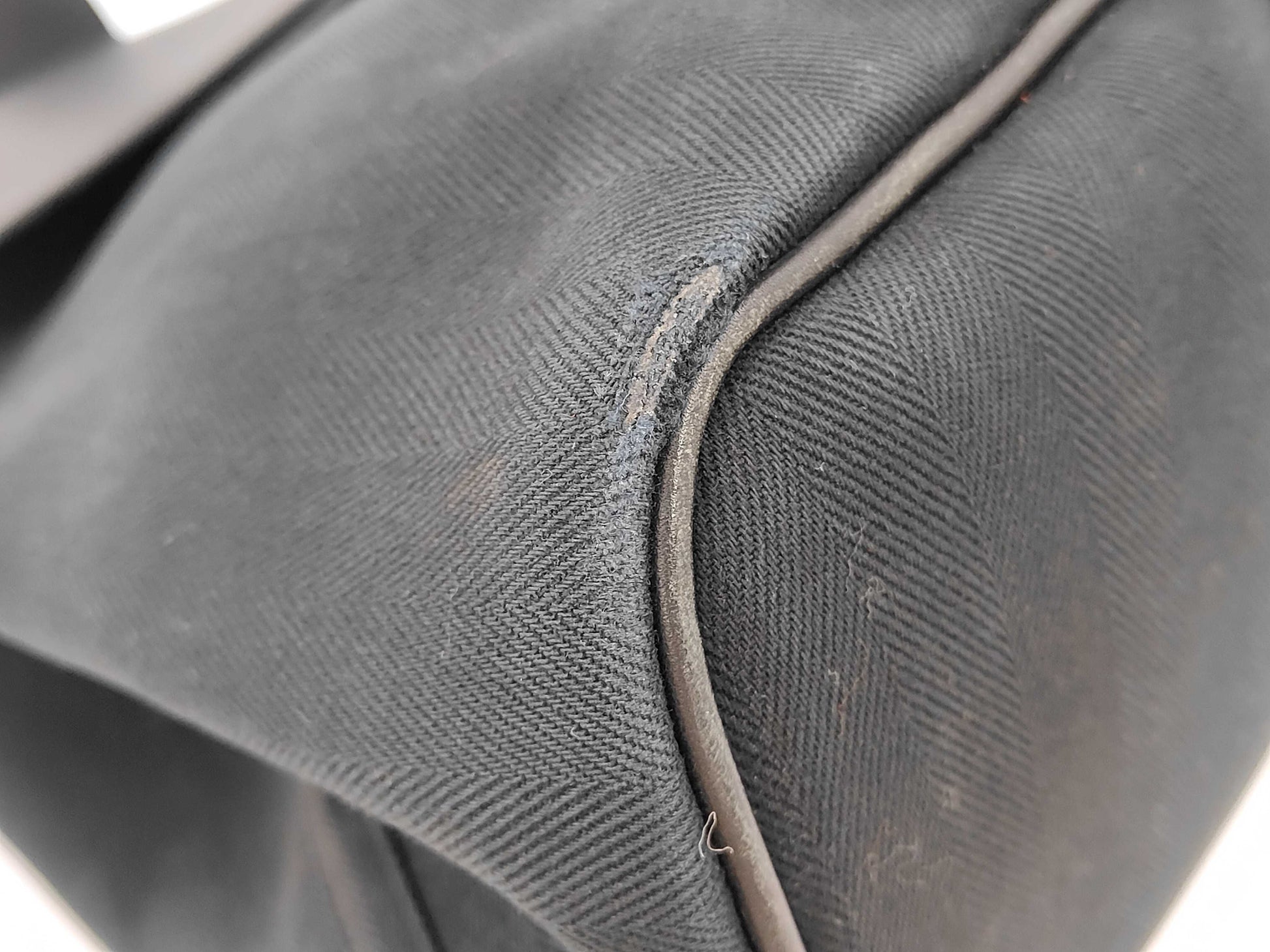 Hermes Valparaiso MM Canvas x Leather Black SV Fittings Tote Bag