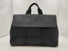 Hermes Valparaiso MM Canvas x Leather Black SV Fittings Tote Bag